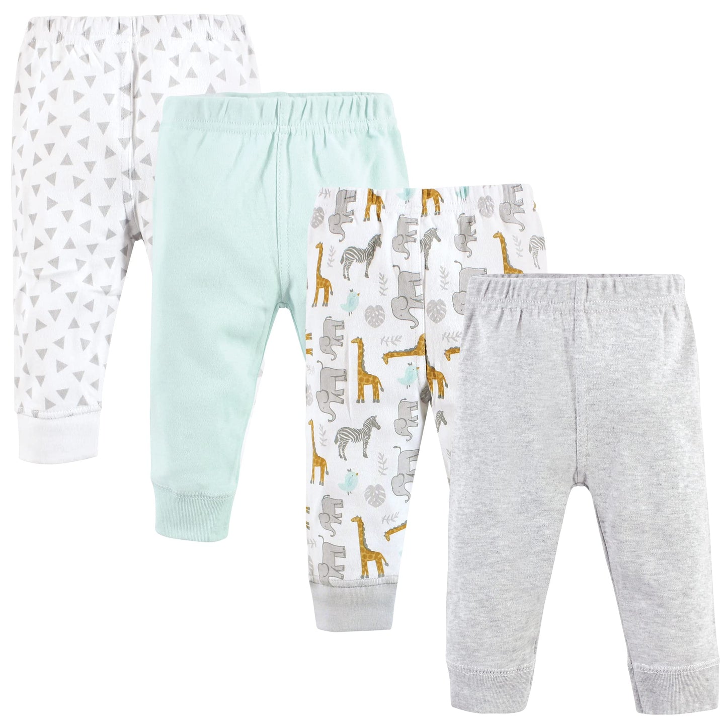 Hudson Baby Unisex Baby Cotton Pants And Leggings, Yellow Safari, 3 Toddler