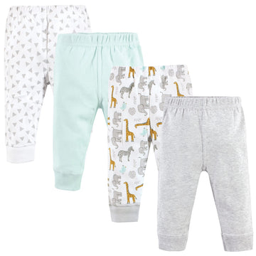 Hudson Baby Unisex Baby Cotton Pants And Leggings, Yellow Safari, 3 Toddler