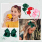 White Bow Headband & 2 Pcs 4 Inch Hair Bows Set, Back School Hair Accessories For Little Toddler School Girls (White)