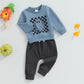 Liomengzi Infant Baby Boy Halloween Pants Outfits Long Sleeve Shirts Pumpkin Sweatshirt Pants Infant Fall Winter Clothes Set (Bl