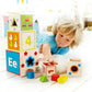 Hape Pyramid of Play Wooden Toddler Wooden Nesting Blocks Set, L: 5.5, W: 5.5, H: 5.5 inch