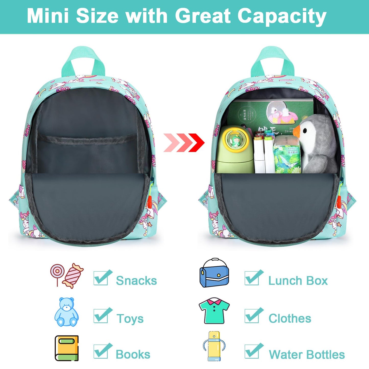 Accmor Toddler Backpack Leash, Cute Baby Backpacks With Anti Lost Wrist Link, Mini Kids Backpack Harness Leash For Outdoor Trave