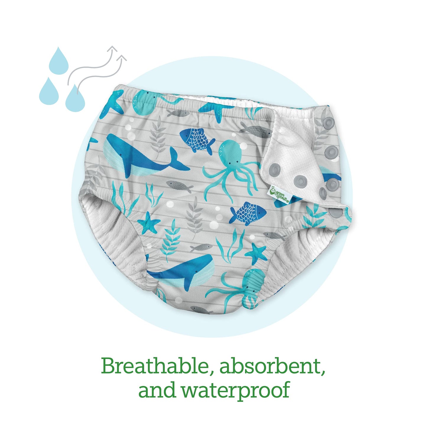 i Play Unisex Swim Diaper Navy Solid-24 Months