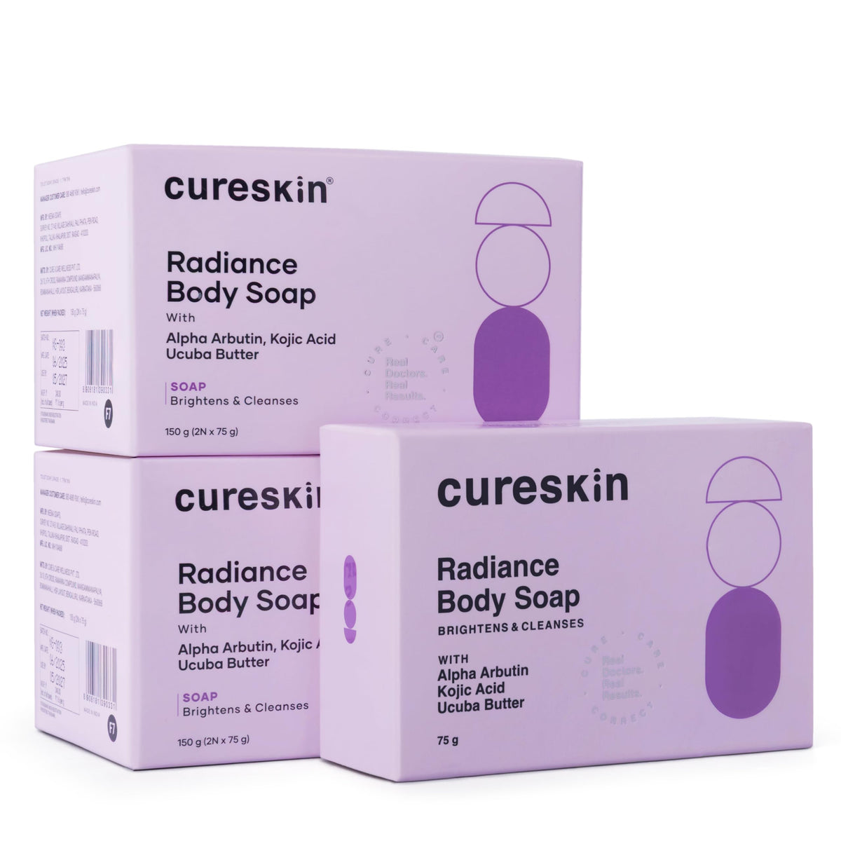 Cureskin Radiance Body Soap | For Pigmentation & Sun Damage With Alpha Arbutin, Kojic Acid And Ucuba Butter | Soap Tan Removal, 