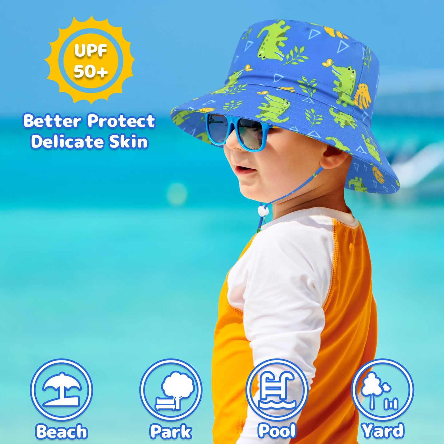 Olreco Baby Boy Sun Hat Baby Sun Hat 6-12 Months Baby Boy Hats Baby Bucket Hat Infant Sun Hat For Baby Summer Hat Infant Hat, Ro