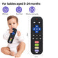 Chuya Baby Remote Control Teether Toy Chew Toy for Babies 0-24 Months Teething Relief Baby Toys for Infants Black+Purple