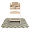 Mushie Baby Splat Mat 42.5X42.5 Inch (Olive Check) | Water Resistant For Under High Chair And Infant Play