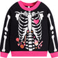 Akyzic Baby Girl Halloween Outfit Long Sleeve Crewneck Glow In The Dark Skull Sweatshirt Toddler Holiday Shirt Tops Kids Skeleto