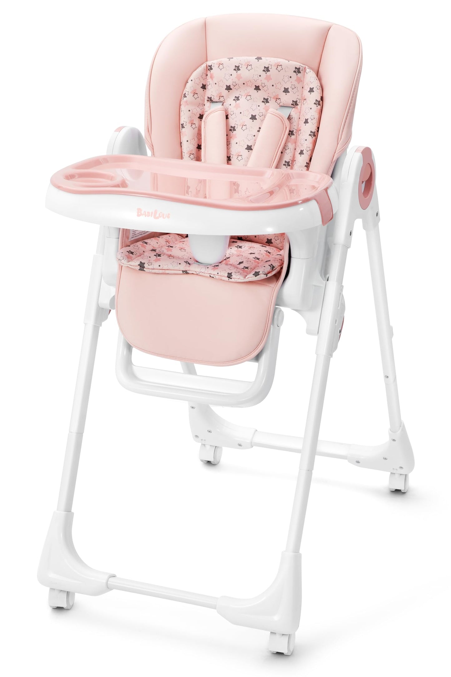 Babilous Convertible High Chairs For Babies And Toddlers, Foldable High Chair With Adjustable Backrest, Footrest And Tray, Baby