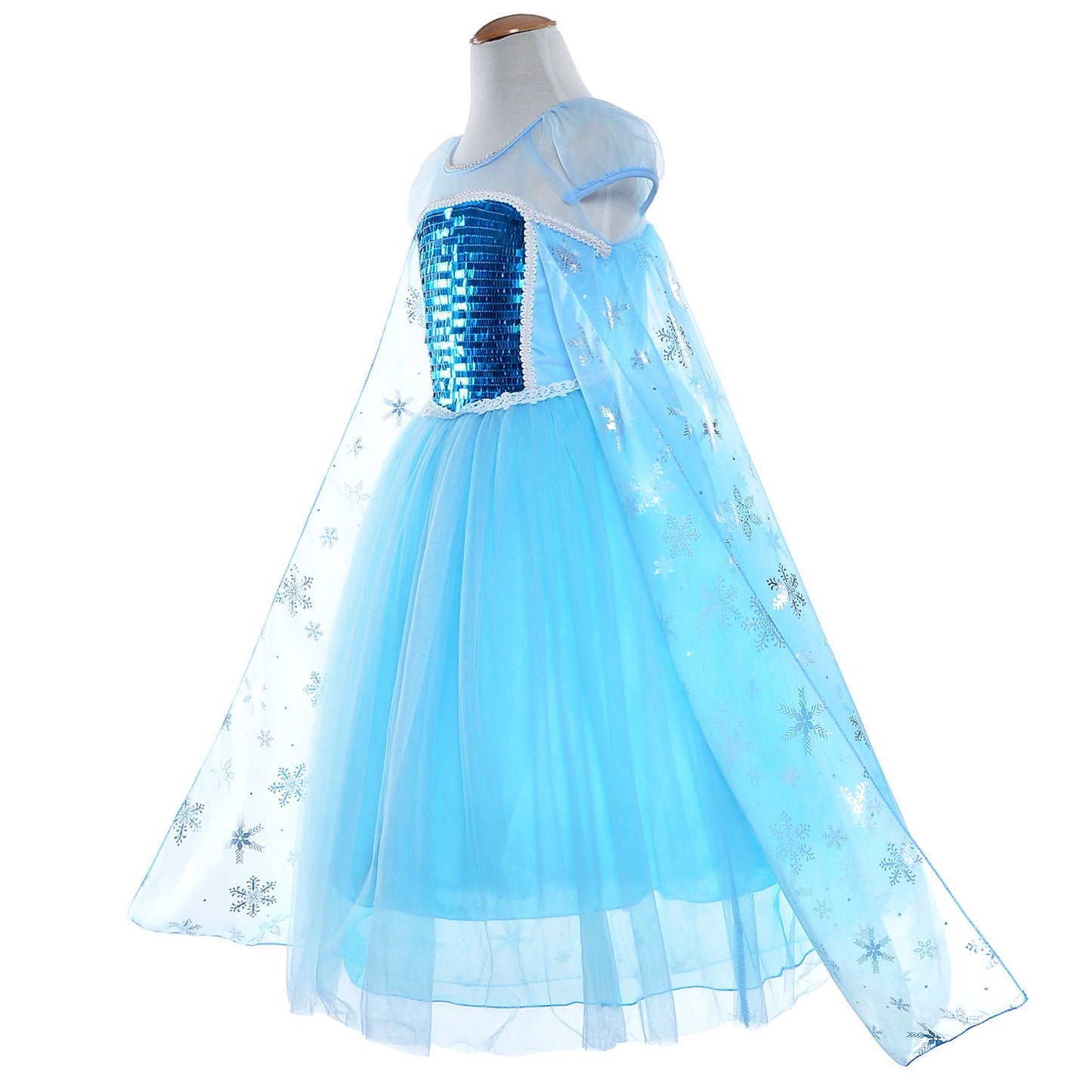 Party Chili Princess Costumes Birthday Dress Up For Little Girls With Crown,Mace,Gloves Accessories 4T 5T Years(120Cm)