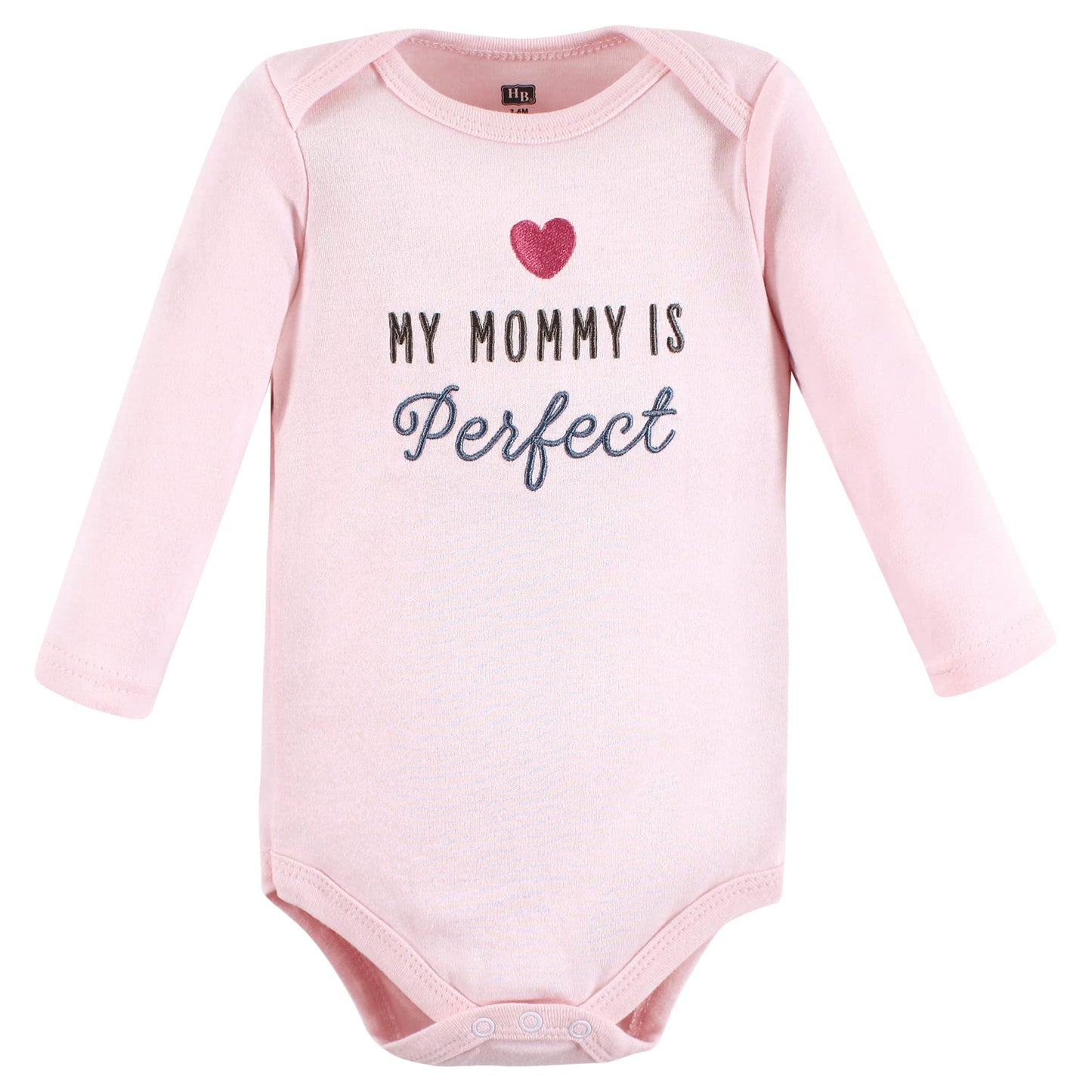 Hudson Baby Unisex Baby Cotton Long-Sleeve Bodysuits, Perfect Mommy, 18-24 Months
