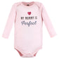 Hudson Baby Unisex Bodysuits Cotton Long-Sleeve Perfect Mommy, 12-18 Months, Perfect Mommy 3-Pack, 12-18 Months Us