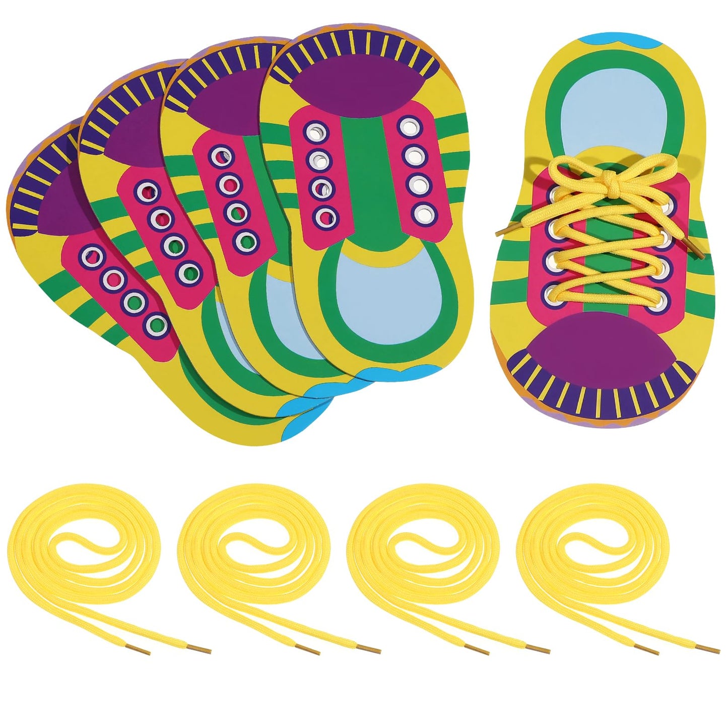 NUOBESTY Shoelace Threading Teaching Toys Learn to Tie Shoelaces Toy Kids Toddlers Fine Motor Skills Toy Early Educational Toys,