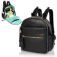 Mini Diaper Bag Backpack Mominside Small Baby Diaper Bag With 11 Pockets, Leather Travel Baby Bag For Baby Girls Boys, Diaper