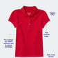 The Children'S Place Baby Girls And Toddler Girls Long Sleeve Ruffle Pique Polo, Seafrost, 2T