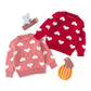 Simplee Kids Baby Girls' Valentine'S Sweater Red Pullover Coat Cotton Sweater Patterns To Knit Heart For Autumn Fall And Winter