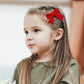 Red Velvet Ribbon Bow Hair Clip 3In Valentines Handmade Cute Alligator Barrettes Bowknot Hair Accessory Small For Little Teen To