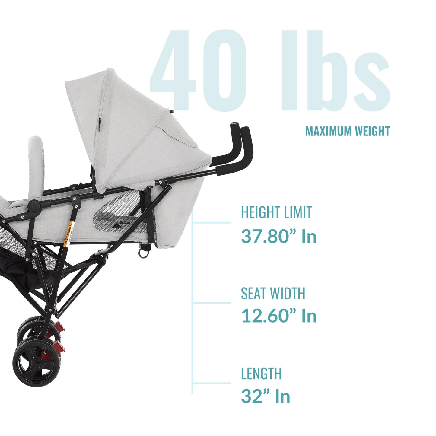 Dream On Me Vista Moonwalk Baby Stroller In Light Gray, Lightweight Infant Stroller With Compact Fold, Multi-Position Recline Um