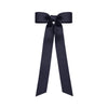 Wee Ones Girls' Mini Grosgrain Bowtie with Knot Wrap and Stream Tails, 8 Streamer, Navy