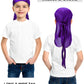 8 Pieces Satin Baby Durags Kids Satin Durag Caps Headwraps With Long Tail And Wide Straps For 360 Waves (Dark Color)