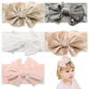 Whaline Baby Girl Velvet Bow Headband - 5Pcs Set, Light Color Hair Accessories For Newborn Toddler Infant Girls, Hairband For Ba