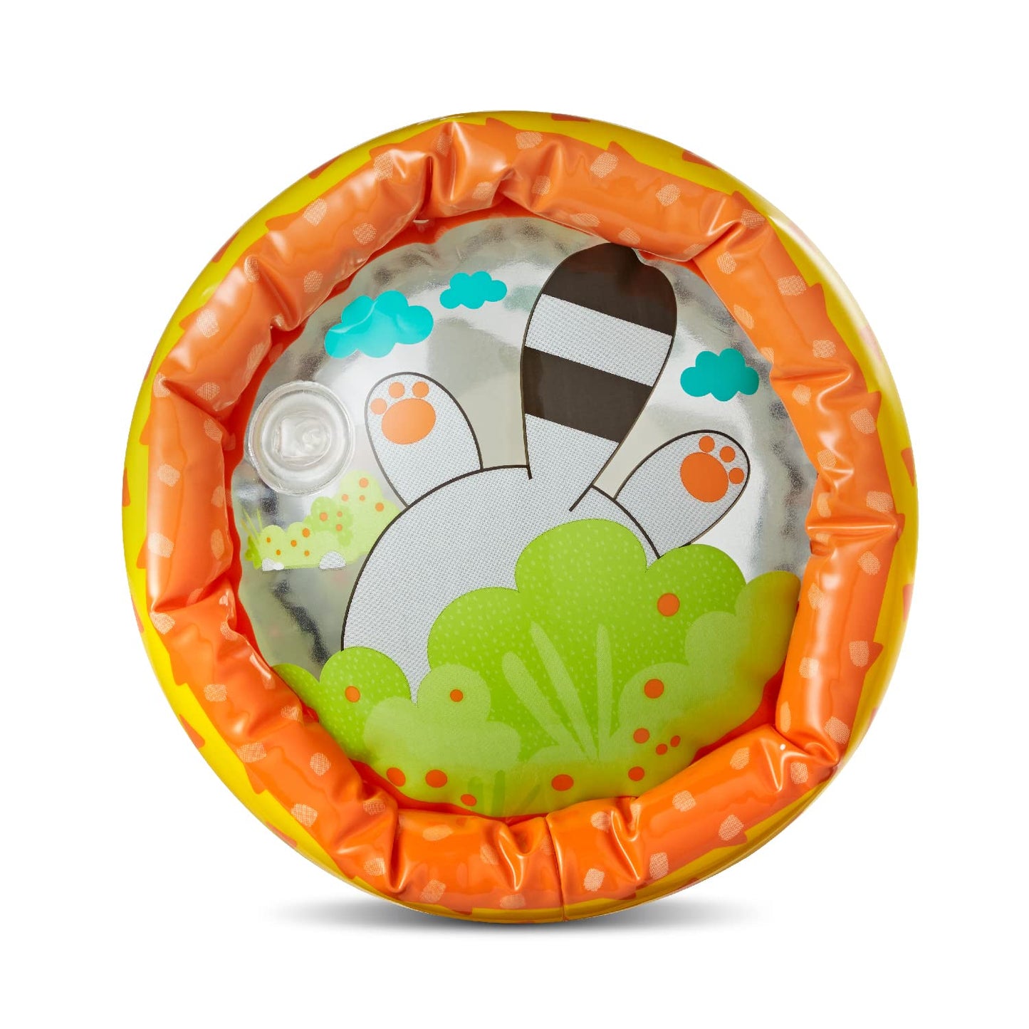 Infantino Jungle Peek & Roll - Encourages Crawling, Inflatable Activity Toy with Bouncing Balls Inside, Fun & Friendly Animal Ch