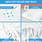 Elsvin Set Of 2 Hooded Baby Towels - White And Blue - Luxurious, Large And Super Absorbent - 30 X 30 Inch - Soft And Suitable Fo