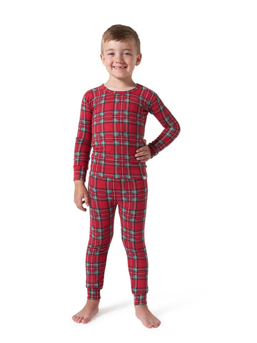 Gerber Unisex Baby Kid 2-Piece Holiday Family Matching Pajamas, Red Stewart Plaid