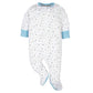 Onesies Brand Baby Boys 4-Pack 'N Plays Footies And Toddler Sleepers, Blue Elephant, Newborn Us