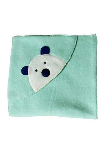 NAMAN All Season Cartoon Embroidered Baby Blankets New Born Baby Wrapper for Baby Boys and Baby GirlSeeGreen_Cartoon