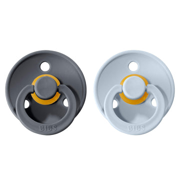 Bibs Pacifiers | Natural Rubber Baby Pacifier | Set Of 2 Bpa-Free Soothers | Made In Denmark | Deep Space/Petrol | Size 0-6 Mont