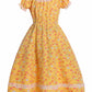 Vibsion Girls Pioneer Prairie Costume Pilgrim Dress Kids Floral Colonial Village Girl Costumes Bonnet Apron Set