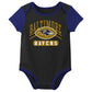 Outerstuff Nfl Newborn Baby And Infant Short Sleeve Bodysuit Variety 3-Pack - Baltimore Ravens, 6-9M