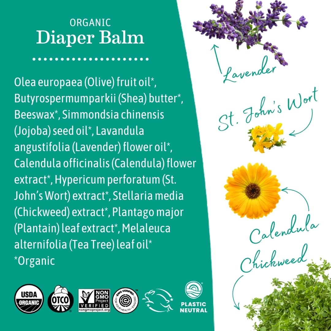 Earth Mama Nipple Butter & Diaper Balm | Nipple Cream & Organic Skincare For Baby | Breastfeeding & Postpartum Essentials Bundle