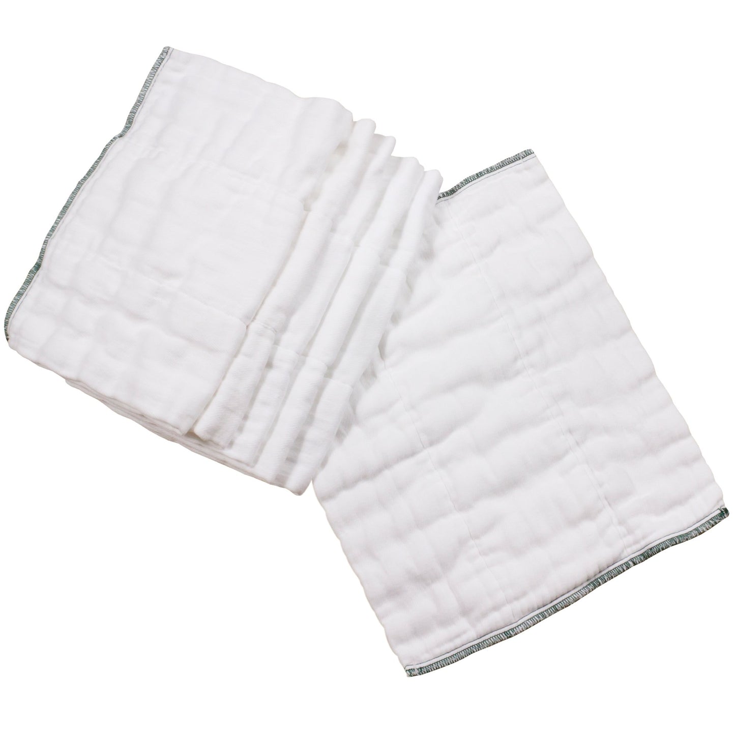 OsoCozy Prefolds Bleached Cloth Baby Diapers, Size 1 (7-15 lbs), Soft, Absorbent and Durable 100% Natural Cotton, Our Top Sellin