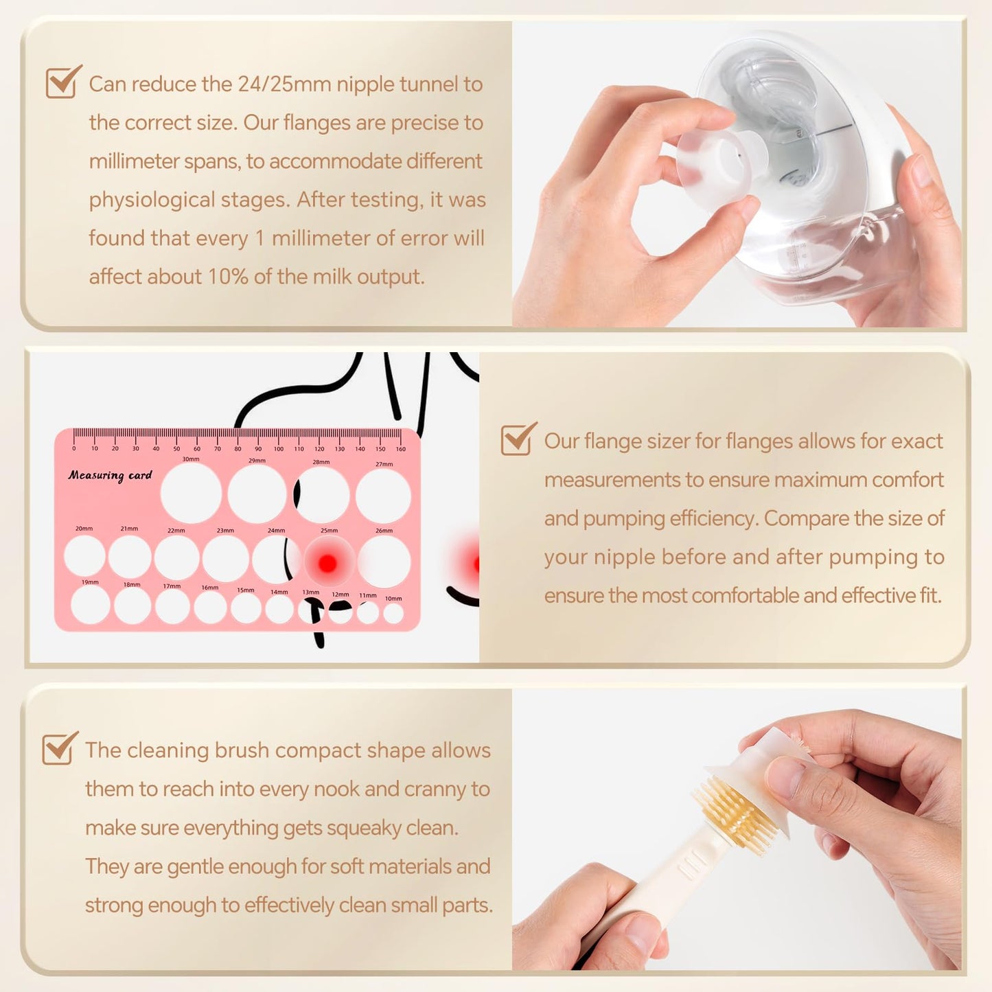 Flange Inserts 10Pcs 18/19/20/21/22Mm For 24Mm Pumps, Flange Sizing Kit Compatible With Medela Elvie Lansinoh Spectra Momcozy Br