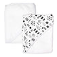 HonestBaby unisex baby 2-Pack Organic Cotton Hooded Towels Bandana, Pattern Play, One Size US