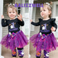 Aalizzwell Newborn Girls Halloween Outfit Baby 1St Halloween My Tulle Skirt Ghost Clothes With Leg Warmers Nb Clothing Purple