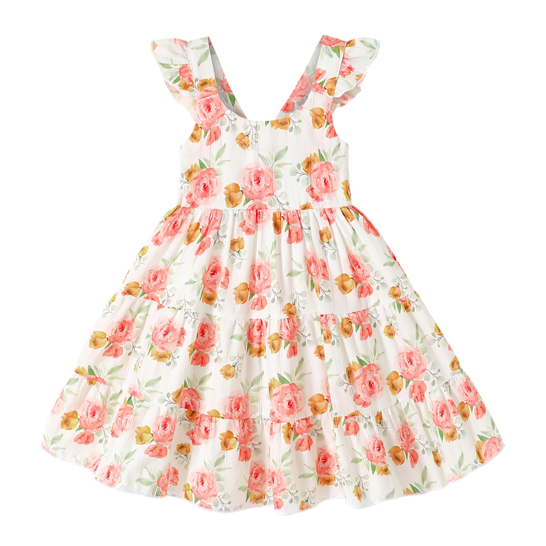 Younger Tree Toddler Baby Girl Dress Summer Outfits Flutter Sleeve Smo – Cutebab WBBAPB0CNPR8JHQ