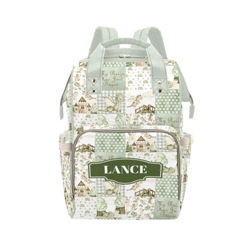 Personalized Flying Dragon Diaper Bag with Name - Custom Baby Bag, Nursing Tote Backpack for Mom, Custom Name Mommy Daypack, Sho