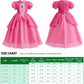 Kids Princess Peach Costume For Girls Dress Up With Crown Gloves Wand Earrings - Princess Peach Dress For Girls 6-7 Years