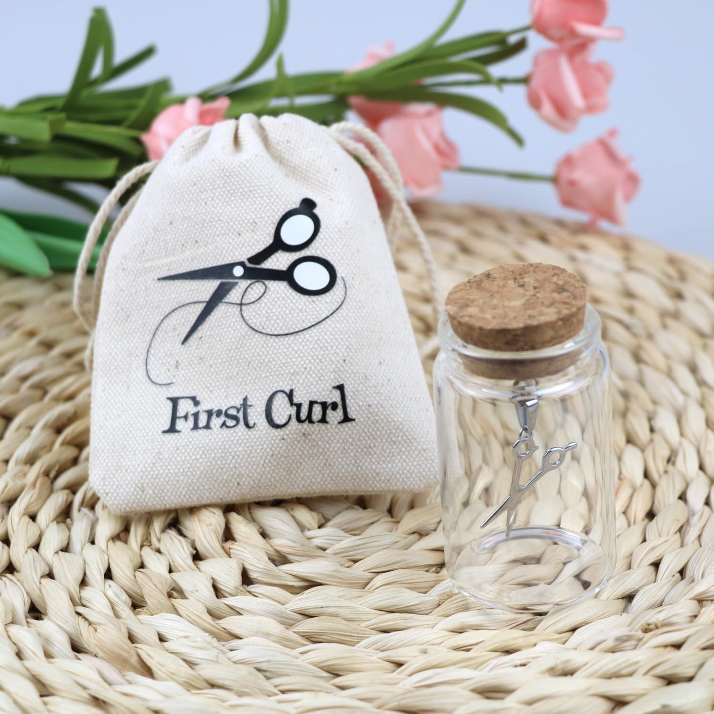First Curl Baby Teeth Keepsake Box First Haircut Keepsake Holder For Boys And Girls Glass Bottle Glass Bottle(Lanugo Bottle)