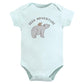 Touched By Nature Unisex Baby Organic Cotton Bodysuits, Dreamy Woodland, Preemie