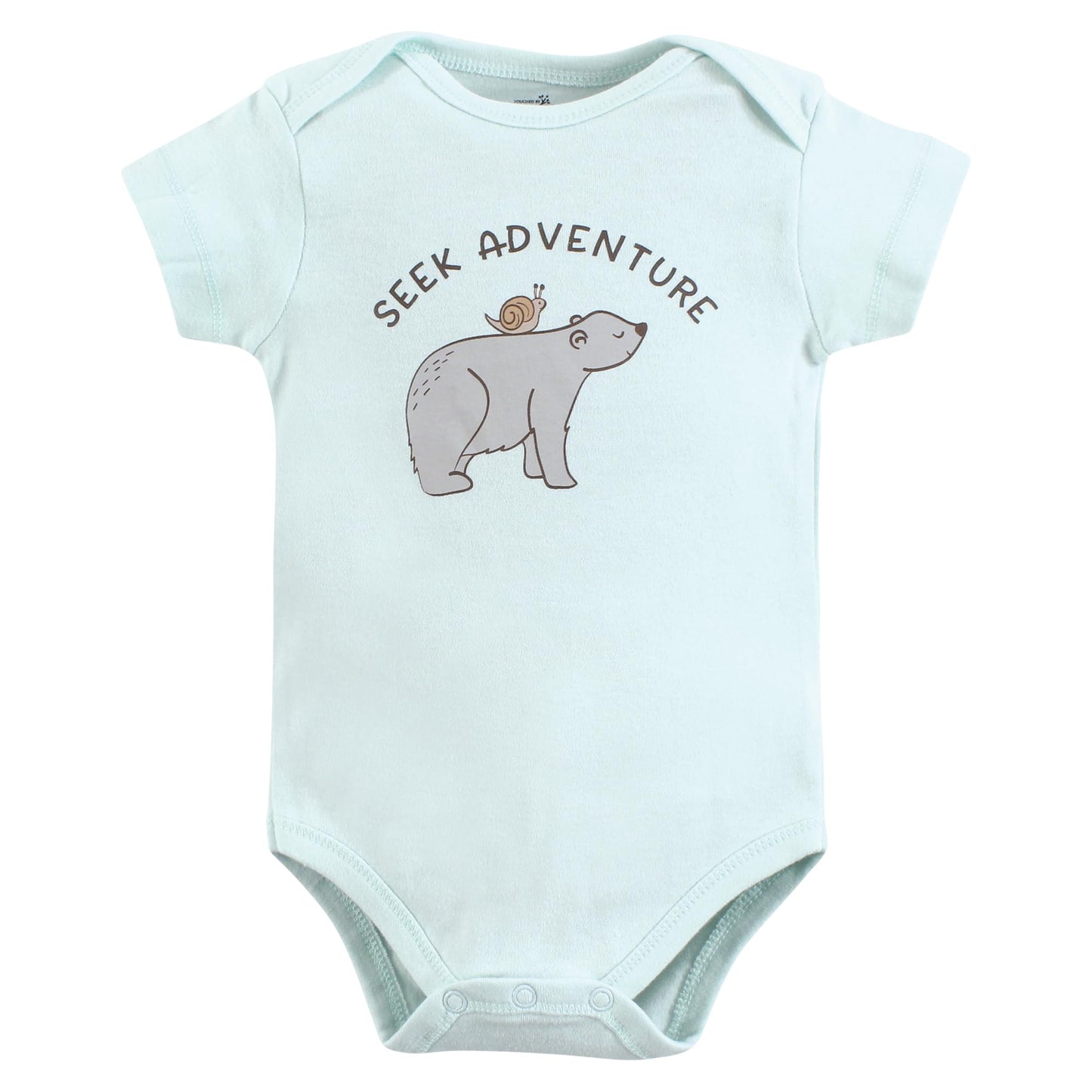 Touched By Nature Unisex Baby Organic Cotton Bodysuits, Dreamy Woodland, Preemie