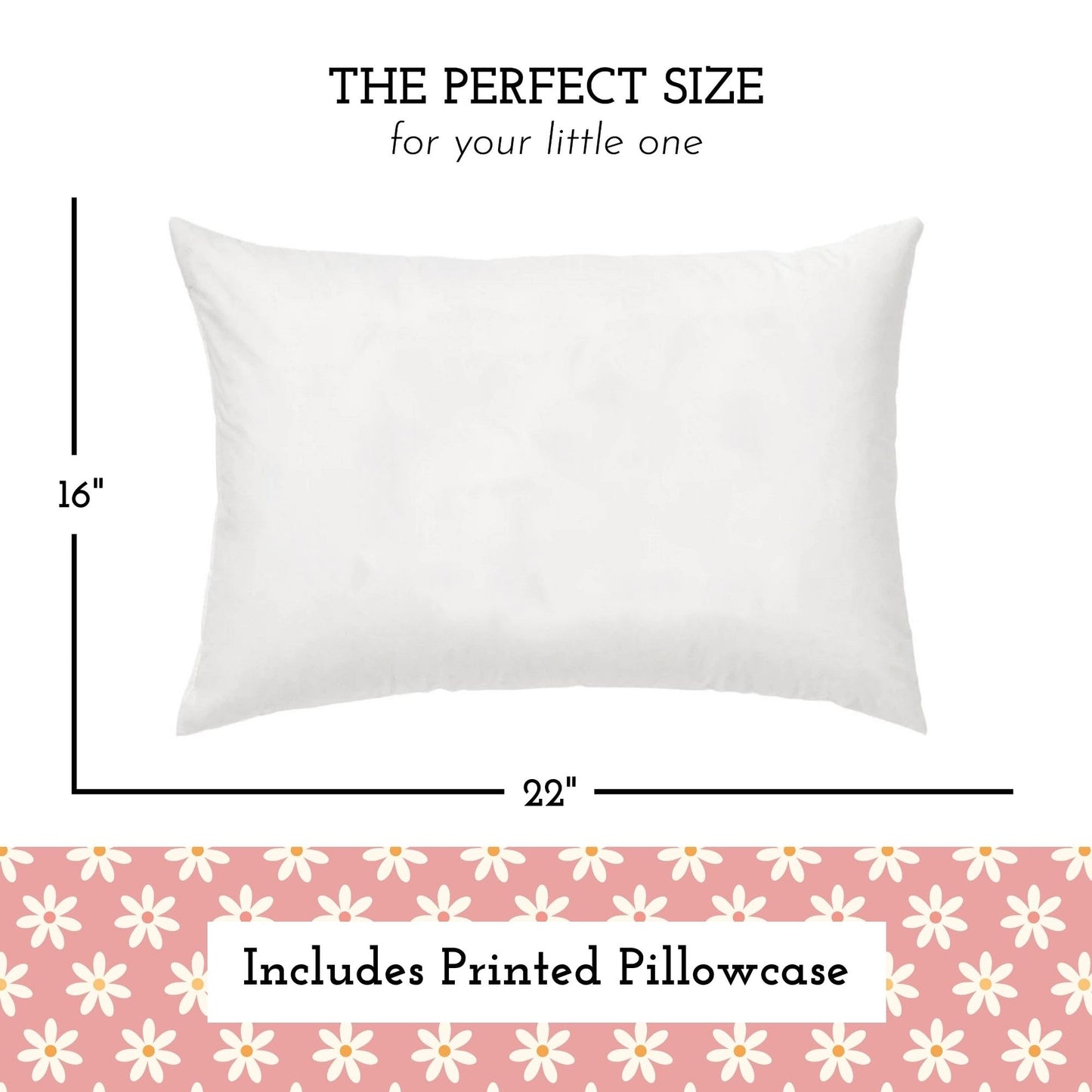 Little Sleepy Head Youth Pillow With Pillowcase 16X22, Soft Jumbo Toddler Pillow, Kids Pillow & Hypoallergenic Pillow Case - Bes