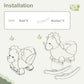 Rock My Baby Rocking Horse Green Dinosaur with Chair, Plush Stuffed Animal Rocker, Baby Rocker with Sweet Music, Wooden Rocking