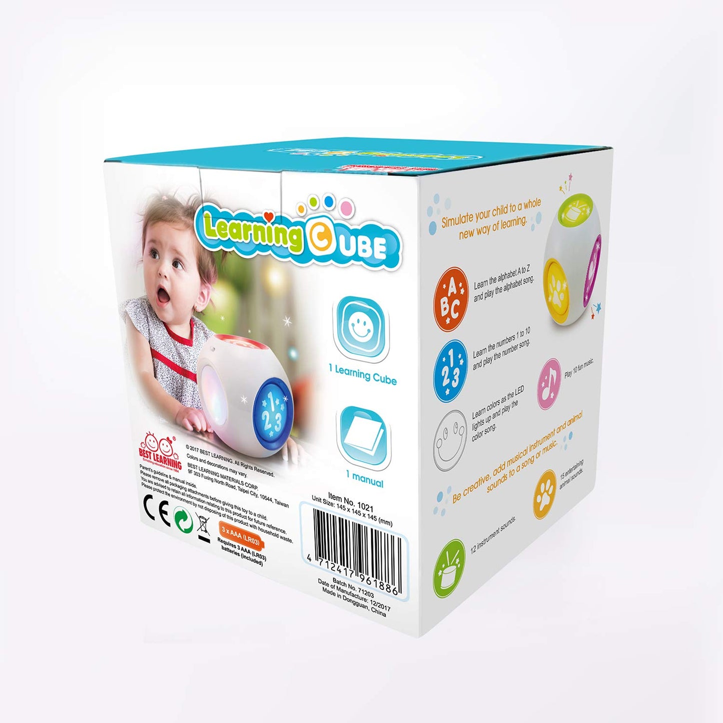 BEST LEARNING Learning Cube - Educational Musical Activity Center Block for Infants Babies Toddlers 6-12 Month and up - Toys for