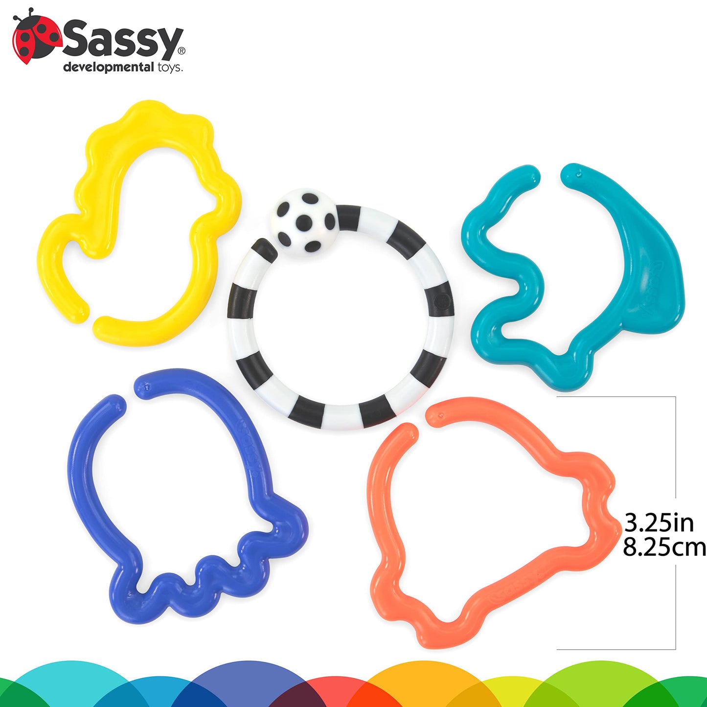 Sassy Eco Ocean Link O Lots | Made Green with Plant-Based Plastic | 0+ Months