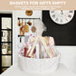Chicvita White Baskets For Gifts Empty, Small Storage Basket For Towels, Baby Gift Basket For Nursery, Cute Basket For Decor, Wo
