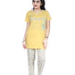 sonia collection Girls Cotton Printed Top & Pajama Set (kashis Yellow, 910 Years)